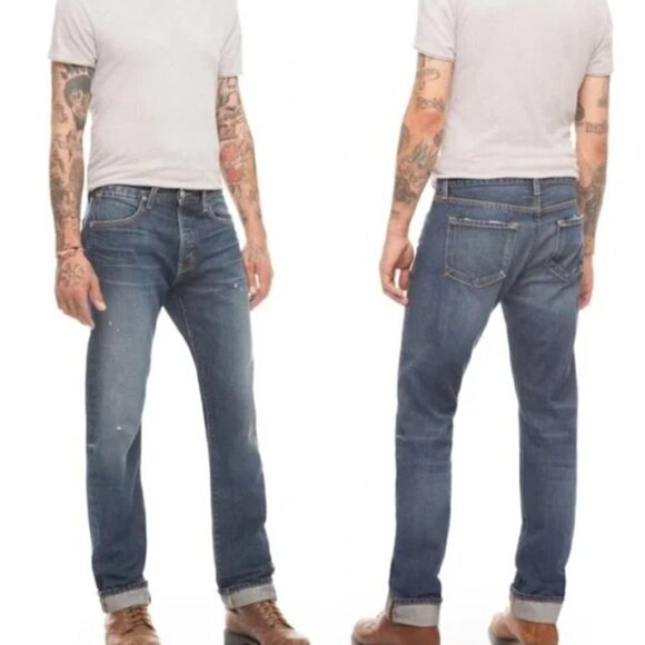 Paper Denim & Cloth Dark Wash Slim Straight Stretch Men's Jeans 28x30 - Picture 2 of 6